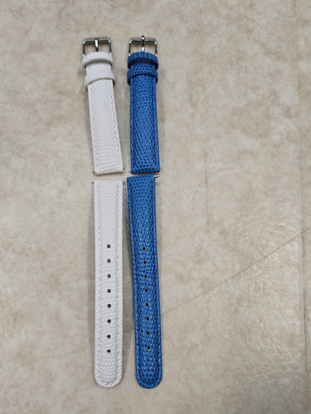 White Or Blue Leather Watch Strap Replacement Set - Womens Accessories